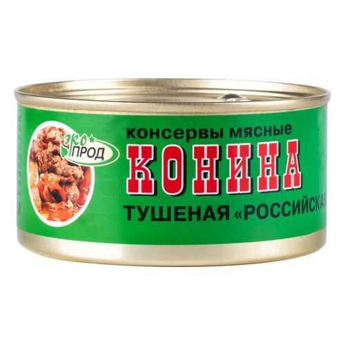 Конина тушеная Экопродукт российская халяль, 325 г в Народная Семья