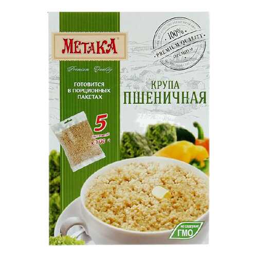 Крупа пшеничная Метака в порционных пакетах 100 г 5 пакетиков в Народная Семья