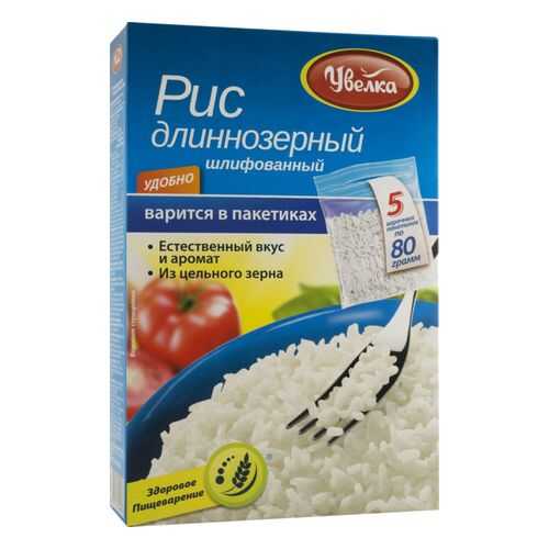 Рис Увелка длиннозерный шлифованный 80 г 5 пакетиков в Народная Семья