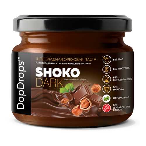 Шоколадно-ореховая паста SHOKO DARK с фундуком и темным шоколадом без сахара, 250 г в Народная Семья