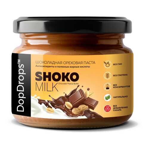 Шоколадно-ореховая паста SHOKO MILK с арахисом и молочным шоколадом без сахара, 250 г в Народная Семья