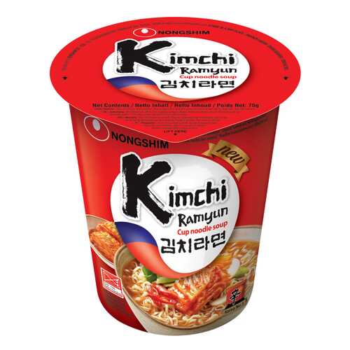 Лапша быстрого приготовления Кимчи Рамен Nongshim стакан 75 г в Народная Семья