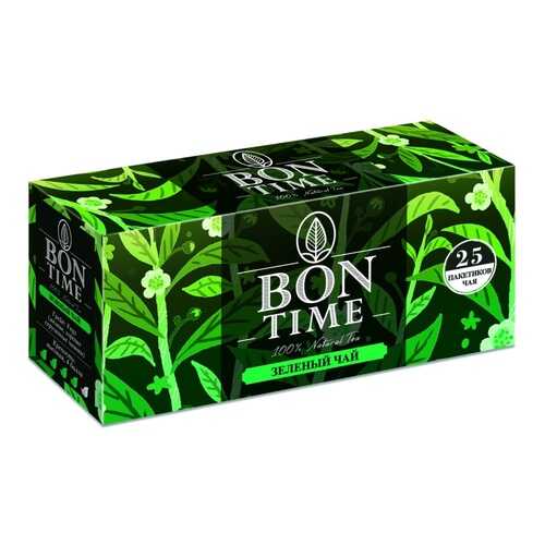 Чай BonTime Natural Tea, зелёный, 25 пакетиков в Народная Семья