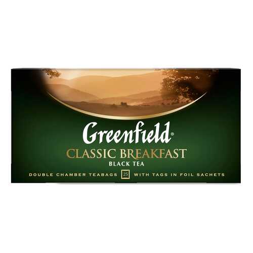 Чай черный Greenfield Classic Breakfast 25 пакетиков в Народная Семья