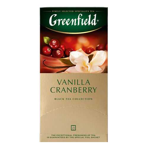 Чай черный Greenfield Vanilla Cranberry 25 пакетиков в Народная Семья