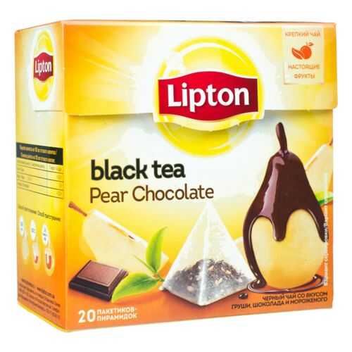 Чай черный Lipton pear chocolate 20 пакетиков в Народная Семья