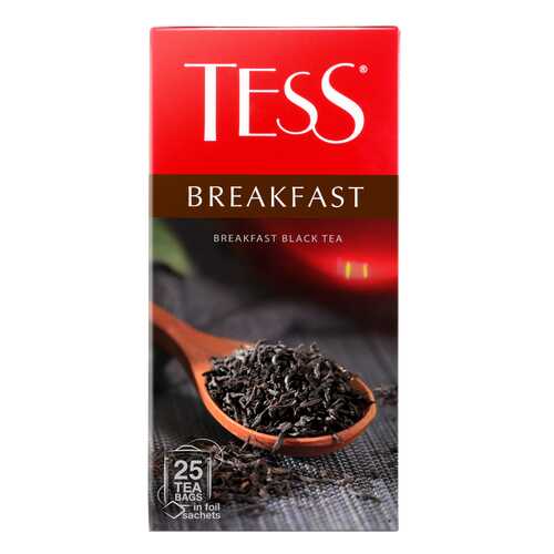 Чай черный Tess Breakfast 25 пакетиков в Народная Семья