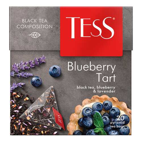 Чай черный в пирамидках Tess Blueberry Tart 20 штук в Народная Семья