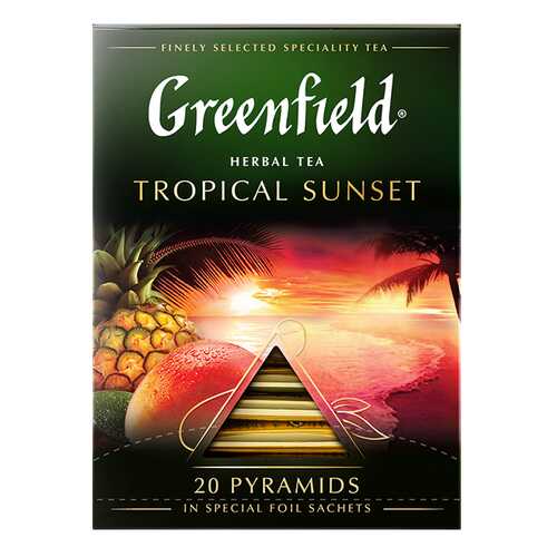 Чай травяной в пирамидках Greenfield Tropical Sunset 20 пакетиков в Народная Семья