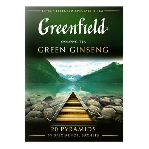 Чай зеленый в пирамидках Greenfield Green Ginseng 20 пакетиков в Народная Семья