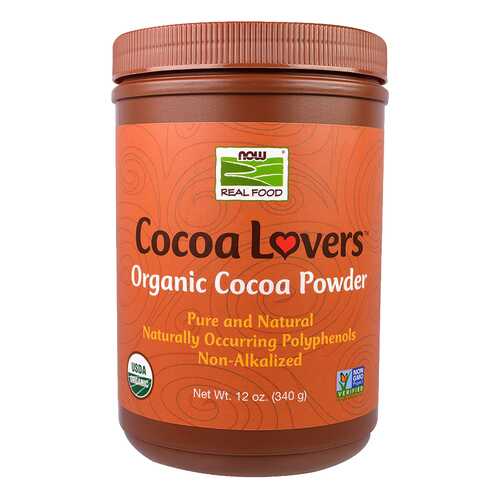 Порошок NOW Organic Cocoa Powder какао 340 г в Народная Семья