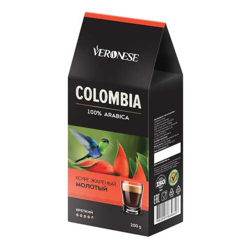 Кофе молотый Veronese Colombia 200 г в Народная Семья