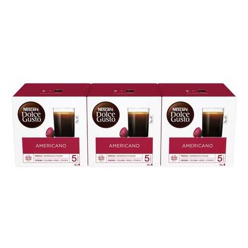 Кофе натуральный жареный молотый Nescafe Dolce Gusto Americano 3 штуки по 16 капсул в Народная Семья