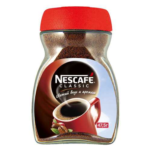 Кофе растворимый Nescafe classic стеклянная банка 47.5 г в Народная Семья