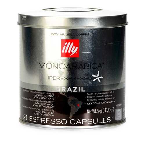 Кофе в капсулах Illy Brazil средней обжарки 21 капсула банка Италия в Народная Семья