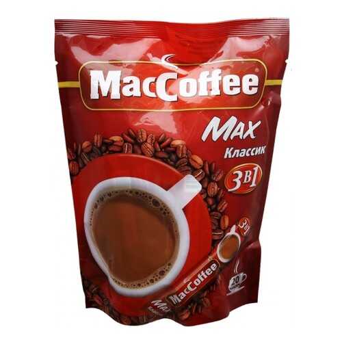 Кофейный напиток растворимый MacCoffee max классик 3в1 20 г 16 штук в Народная Семья