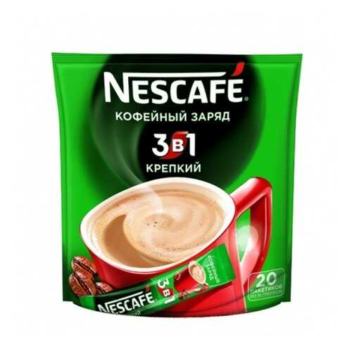 Кофейный напиток растворимый Nescafe 3в1 крепкий 16 г 20 пакетиков в Народная Семья