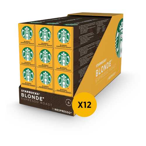 STARBUCKS Blonde Espresso Roast, кофе молотый в капсулах для системы Nespresso, 12 шт. в Народная Семья