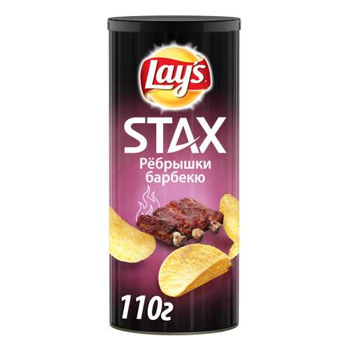 Картофельные чипсы Lay's stax ребрышки барбекю 110 г в Народная Семья