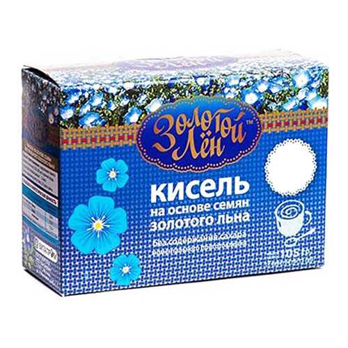 Кисель на льняной основе Золотой лен персик 7 пакетов по 15 г в Народная Семья