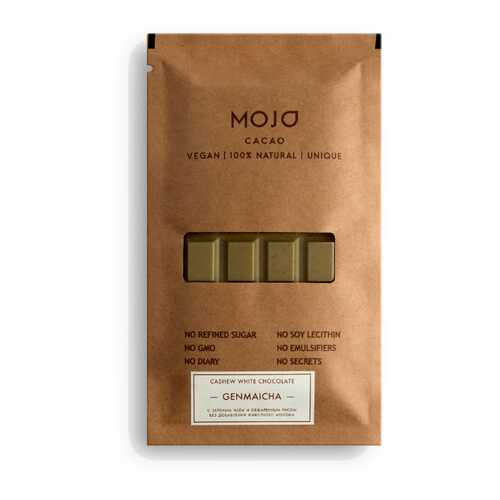 Белый шоколад Mojo Cacao с зеленым чаем и обжаренным рисом genmaitcha в Народная Семья