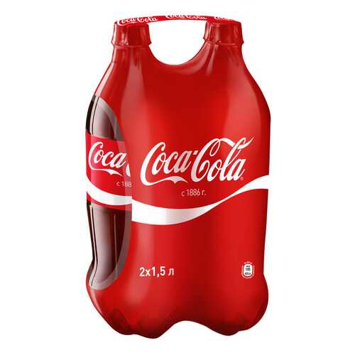 Напиток Coca-Cola сильногазированный 1.5 л 2 штуки в упаковке в Народная Семья