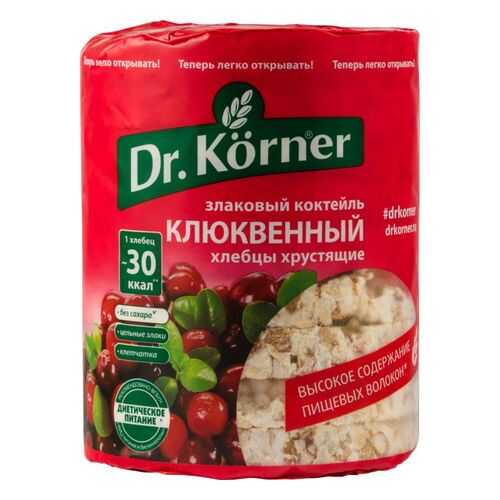 Хлебцы хрустящие Dr.Kоrner злаковый коктейль клюквенный 100 г в Народная Семья