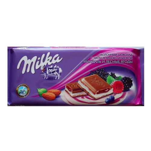 Шоколад молочный Milka миндаль и лесные ягоды 90 г в Народная Семья