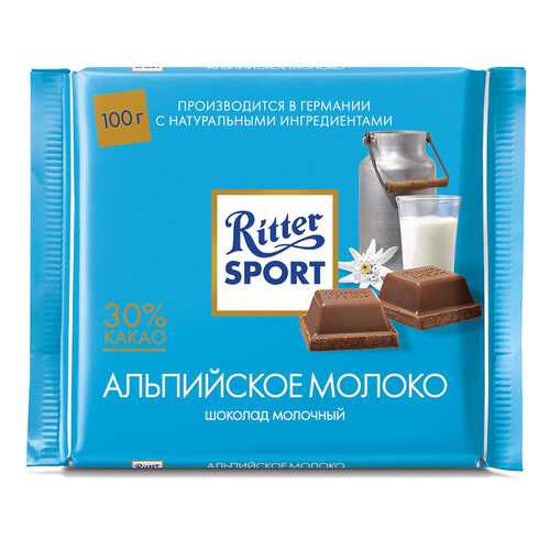 Шоколад молочный Ritter Sport с альпийским молоком и начинкой из шоколадного мусса 100 г в Народная Семья