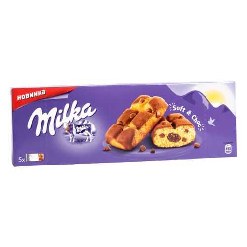 Пирожное бисквитное Milka с шоколадной начинкой 175 г в Народная Семья