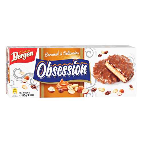 Печенье BERGEN Obsession Caramel 140г в Народная Семья