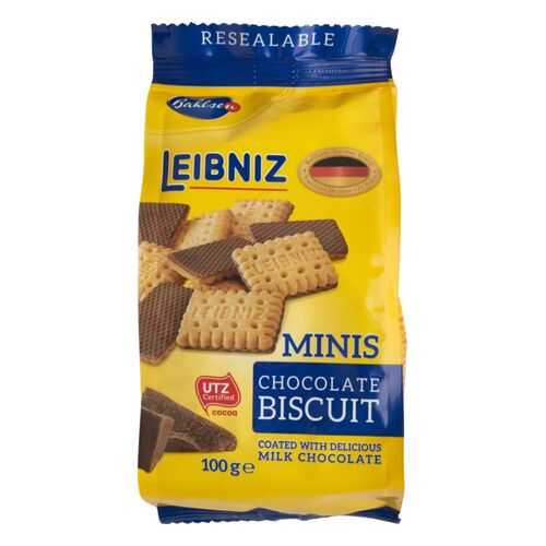 Печенье Leibniz minis chocolate biscuit в шоколаде 100 г в Народная Семья