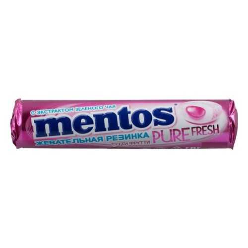 Жевательная резинка Mentos тутти-фрутти без сахара с экстрактом зеленого чая 16 г в Народная Семья