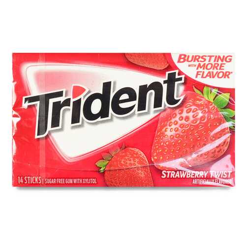 Жевательная резинка TRIDENT Strawberry Twist, 18 пластинок США в Народная Семья