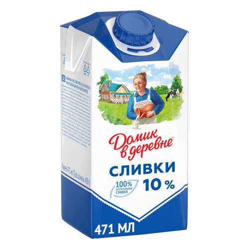 Сливки Домик в деревне 10% 480 г в Народная Семья