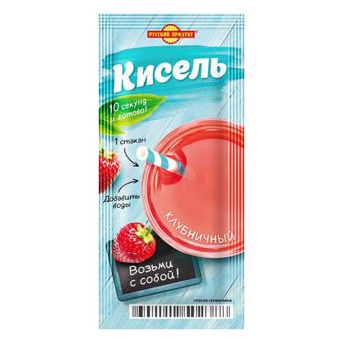 Кисель момент Здоровый образ жизни клубничный 25г/25 уп в коробке в Народная Семья